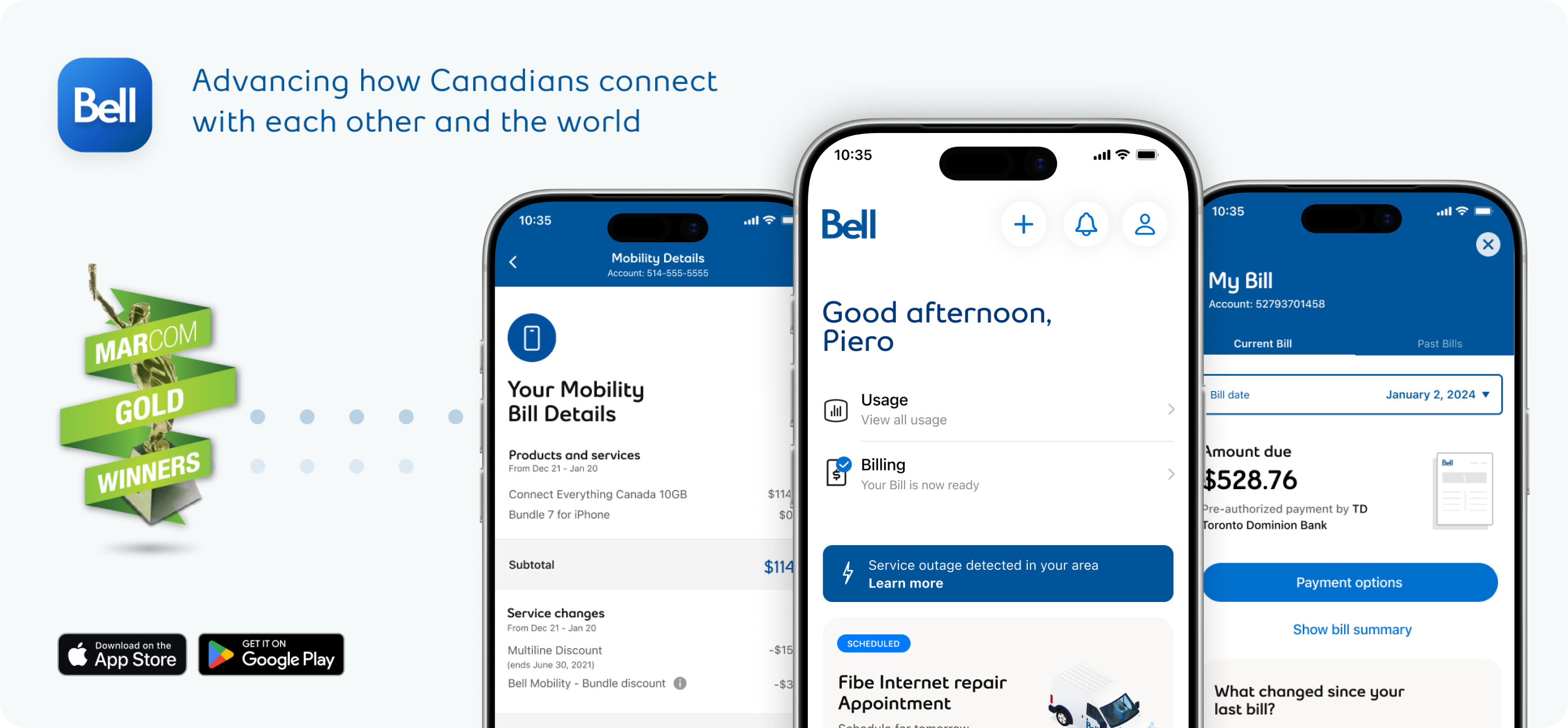 My Bell Mobile App - AI-powered telecommunications platform